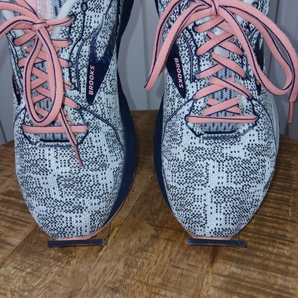 Brooks Adrenaline GTS 21 Running Shoes Women's Size 10 White Blue Pink Comfort - Picture 12 of 16